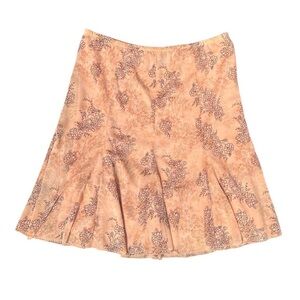 Peachy Floral Glittery Skirt